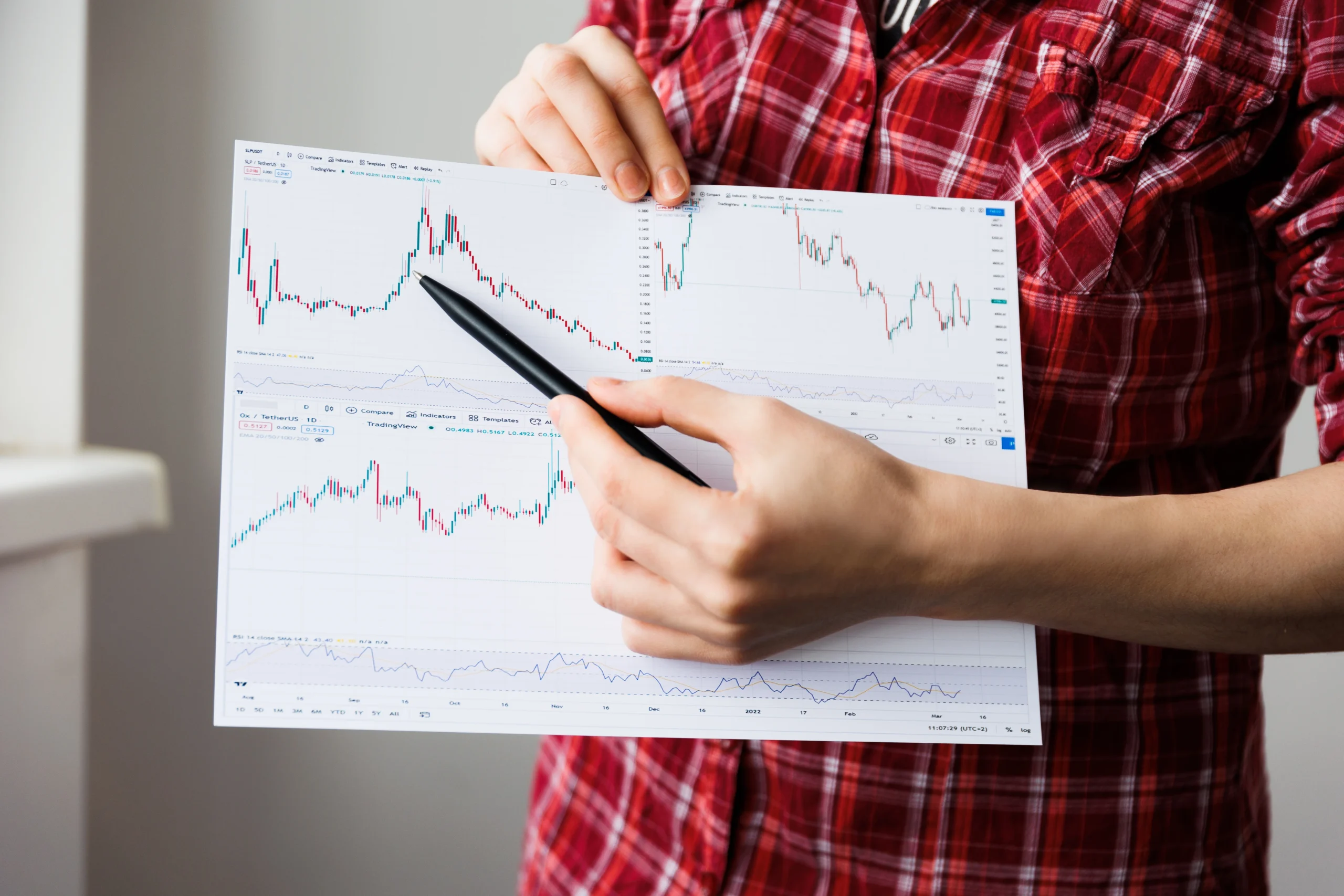 Forex trader using a signals app